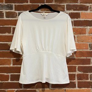 Women's Banana Republic White Bell Sleeve Top (M)